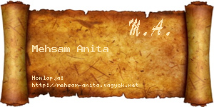 Mehsam Anita névjegykártya